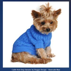 NWT DOGGIE DESIGN DOG Hypoallergenic COTTON PULLOVER SWEATER JACKET BLUE XXL